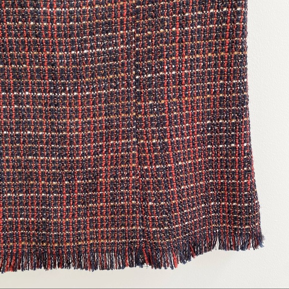 Stitch Fix 41 Hawthorn Karius tweed navy blue Ponte knit top size medium - Picture 5 of 8